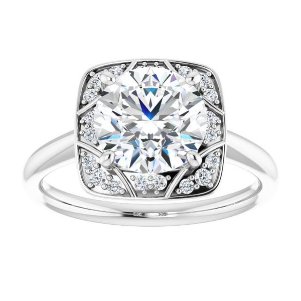 Vintage-Inspired Halo-Style Engagement Ring Image 3 Swede's Jewelers East Windsor, CT