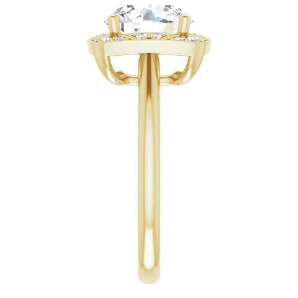 Vintage-Inspired Halo-Style Engagement Ring Image 4 Pickens Jewelers, Inc. Atlanta, GA