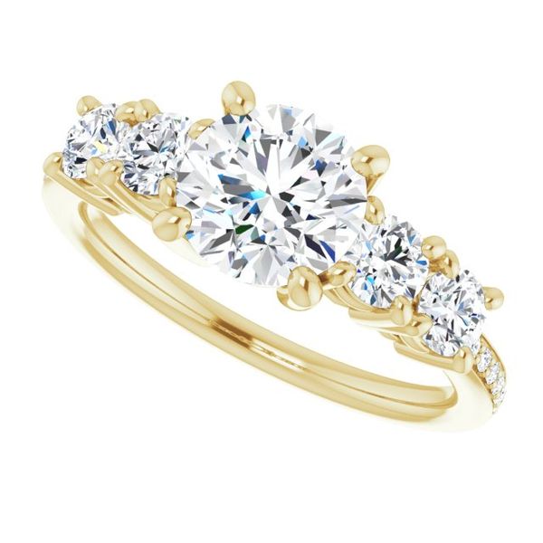 Five-Stone Engagement Ring Image 5 Jambs Jewelry Raymond, NH