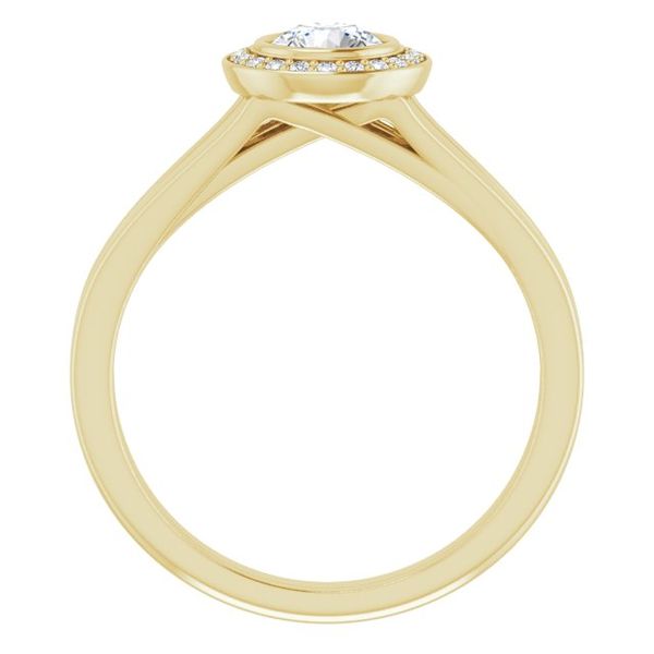 Bezel-Set Halo-Style Engagement Ring Image 2 Karadema Inc Orlando, FL