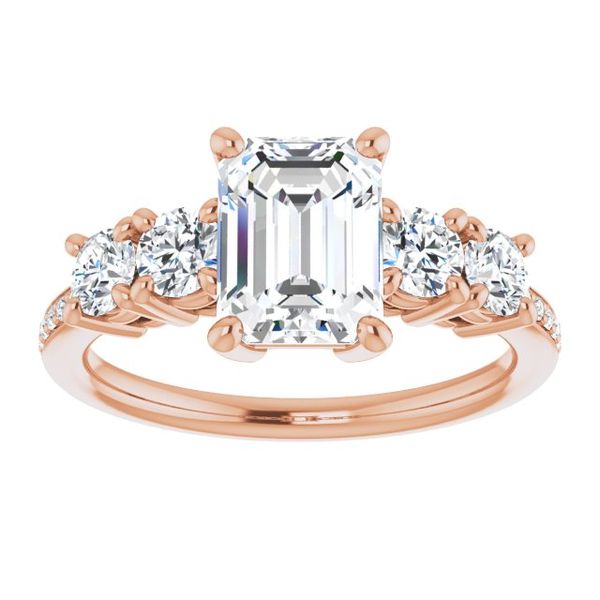 Five-Stone Engagement Ring Image 3 Jambs Jewelry Raymond, NH