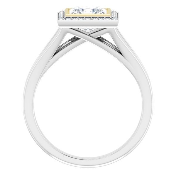 Bezel-Set Halo-Style Engagement Ring Image 2 Lester Martin Dresher, PA
