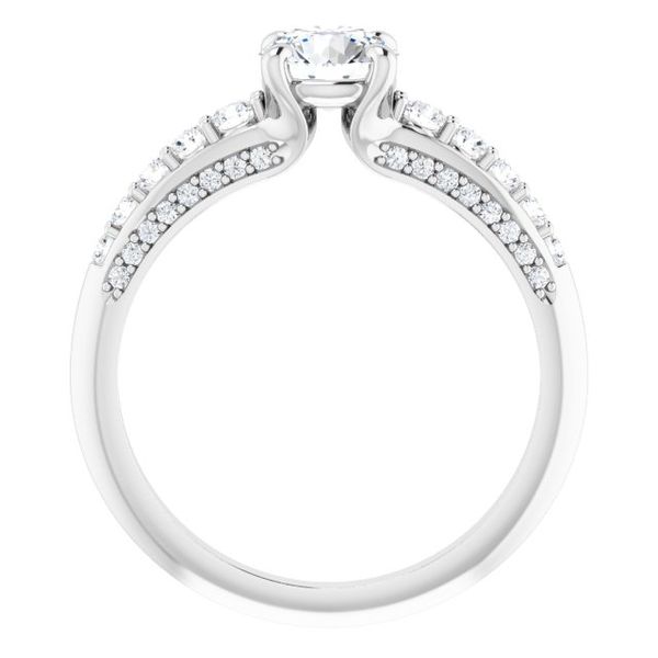 Accented Engagement Ring Image 2 Hingham Jewelers Hingham, MA