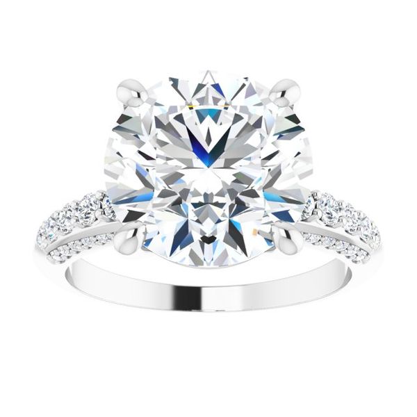 Accented Engagement Ring Image 3 Hingham Jewelers Hingham, MA
