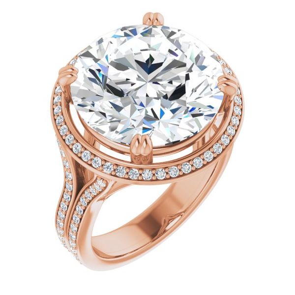 Halo-Style Engagement Ring Stuart Benjamin & Co. Jewelry Designs San Diego, CA