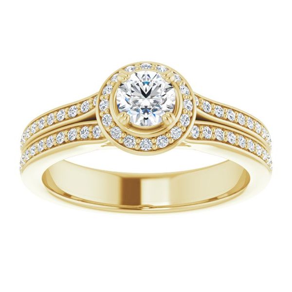 Halo-Style Engagement Ring Image 3 Stuart Benjamin & Co. Jewelry Designs San Diego, CA