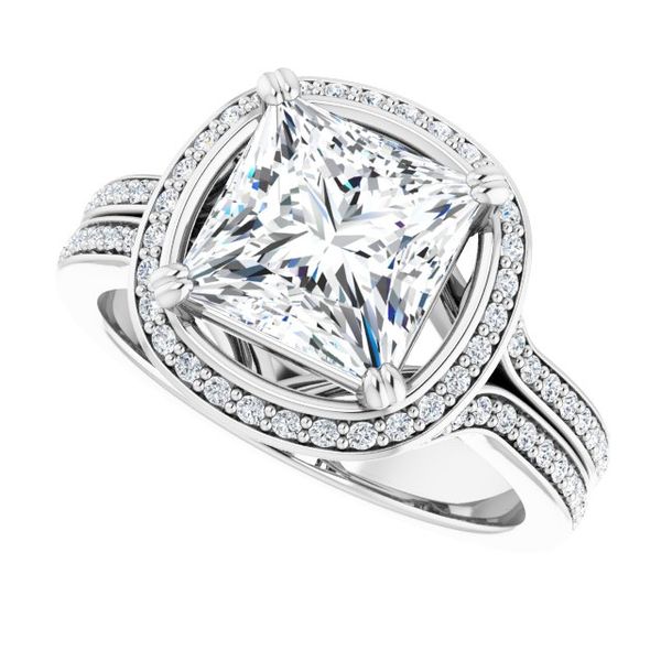 Halo-Style Engagement Ring Image 5 Stuart Benjamin & Co. Jewelry Designs San Diego, CA