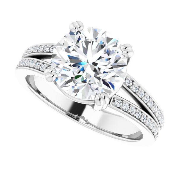 Accented Engagement Ring Image 5 Lester Martin Dresher, PA