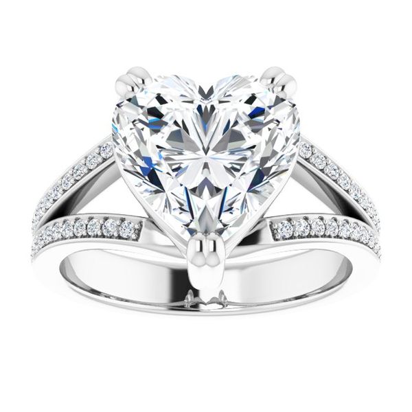 Accented Engagement Ring Image 3 Hingham Jewelers Hingham, MA