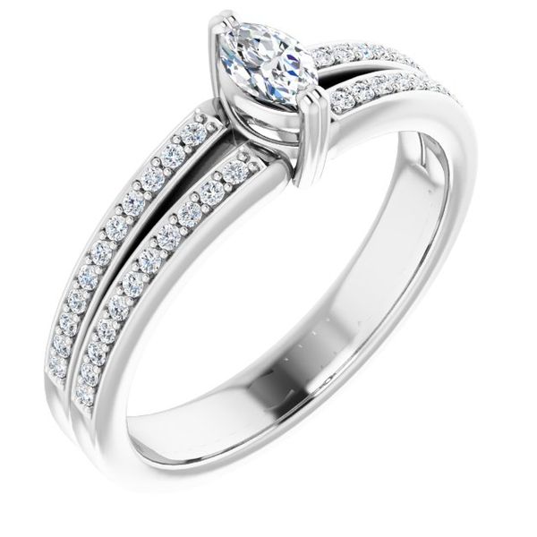 Accented Engagement Ring Waddington Jewelers Bowling Green, OH