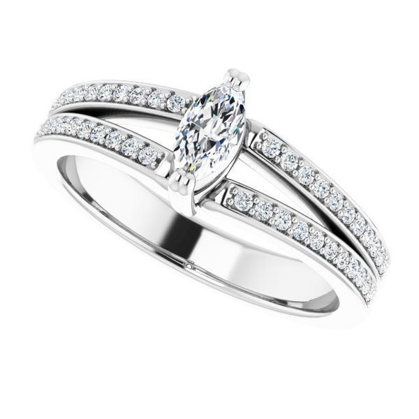 Accented Engagement Ring Image 5 Greenfield Jewelers Pittsburgh, PA