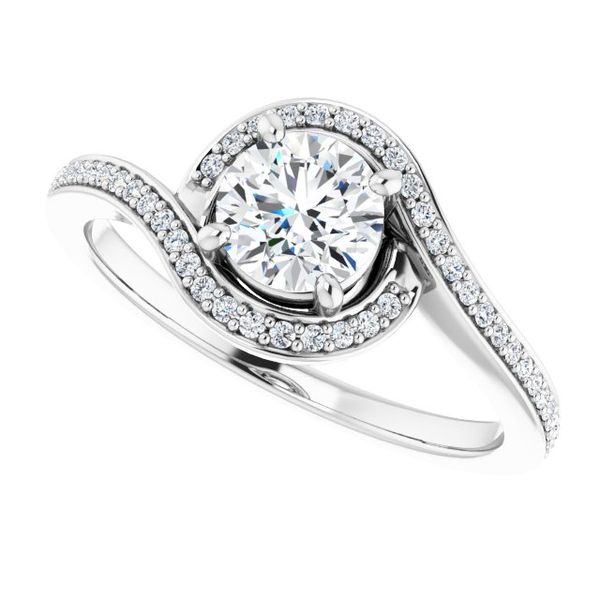 Bypass Halo-Style Engagement Ring Image 5 Futer Bros Jewelers York, PA