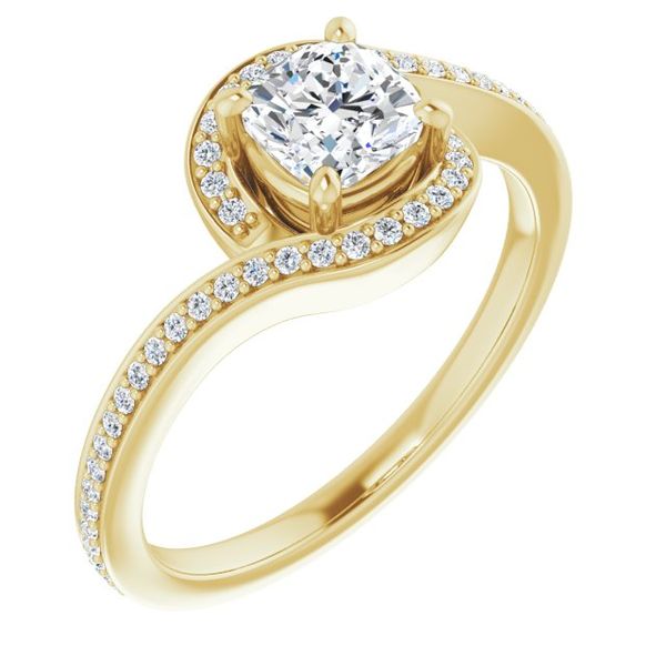 Bypass Halo-Style Engagement Ring Michael Szwed Jewelers Longmeadow, MA