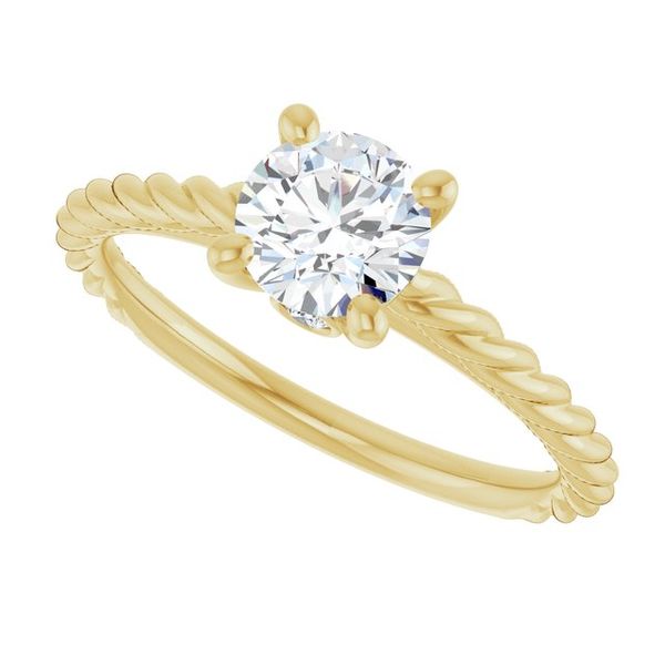 Solitaire Engagement Ring with Accent Image 5 Puckett's Fine Jewelry Benton, KY