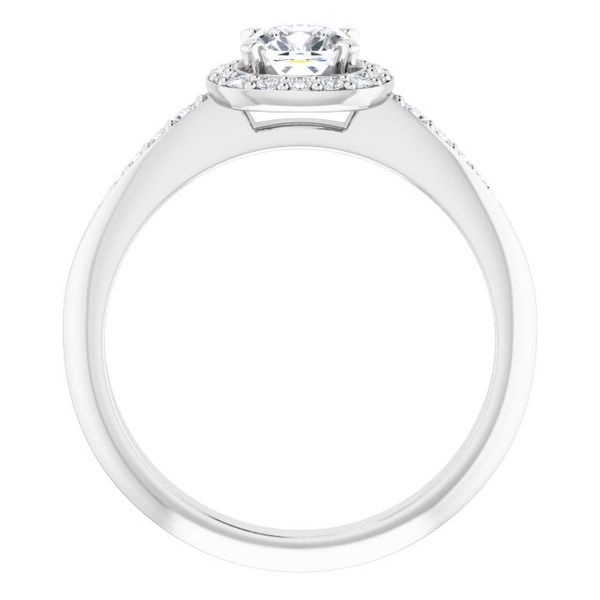 Halo-Style Engagement Ring Image 2 Vulcan's Forge LLC Kansas City, MO