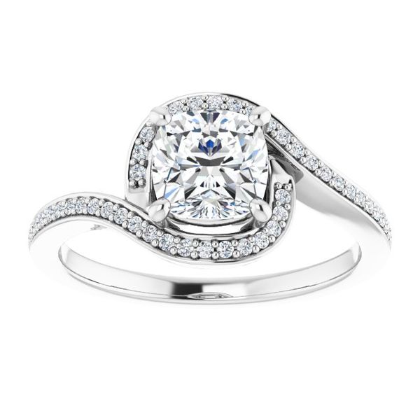 Bypass Halo-Style Engagement Ring Image 3 Glatz Jewelry Aliquippa, PA