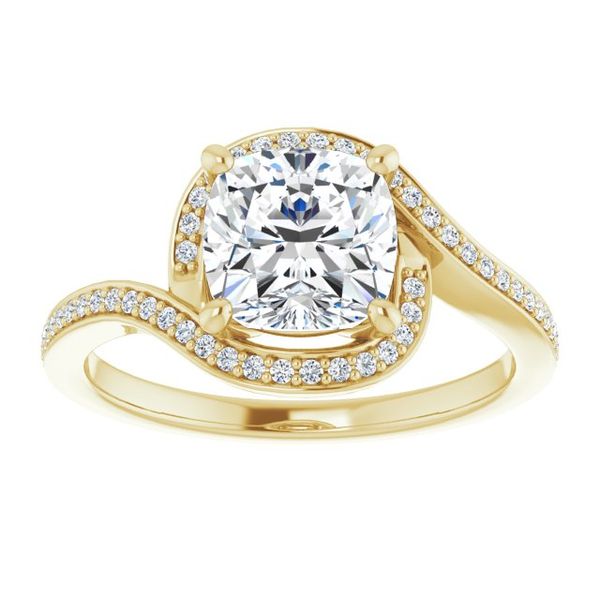 Bypass Halo-Style Engagement Ring Image 3 Swede's Jewelers East Windsor, CT