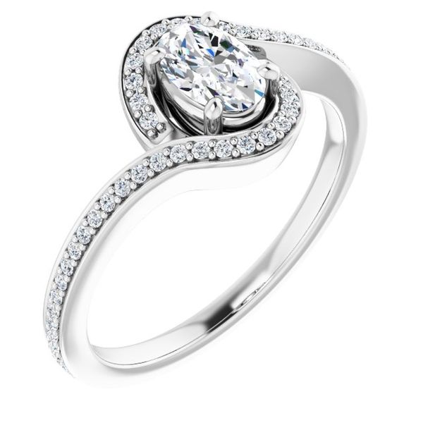 Bypass Halo-Style Engagement Ring Vulcan's Forge LLC Kansas City, MO