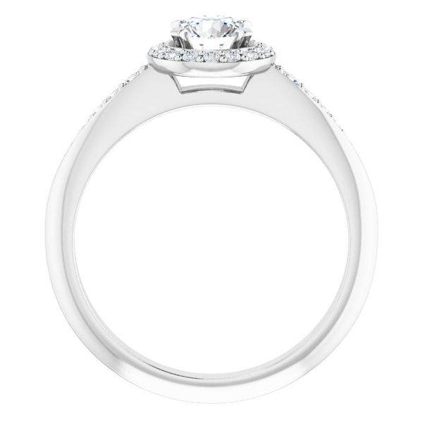Halo-Style Engagement Ring Image 2 Vulcan's Forge LLC Kansas City, MO