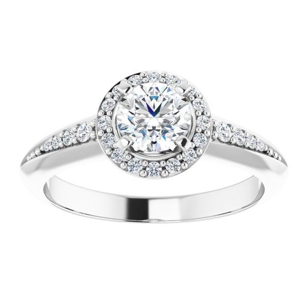 Halo-Style Engagement Ring Image 3 Vulcan's Forge LLC Kansas City, MO