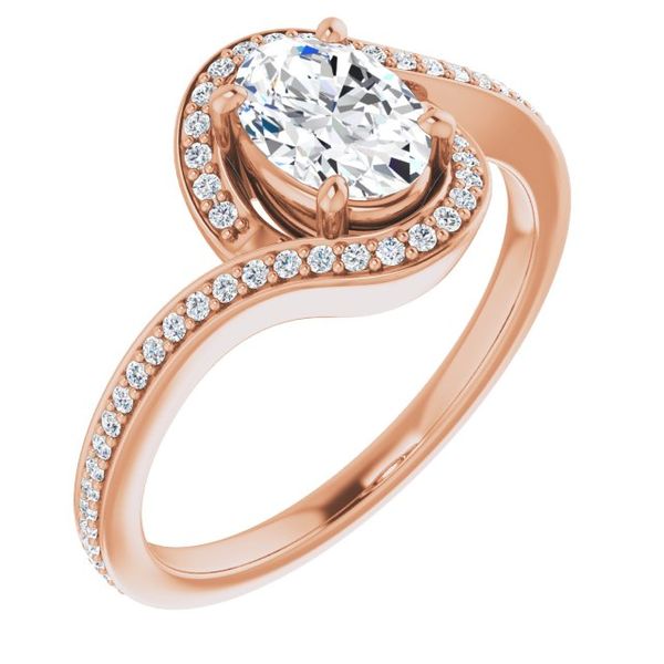 Bypass Halo-Style Engagement Ring Glatz Jewelry Aliquippa, PA
