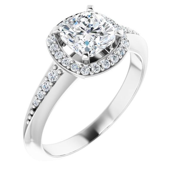 Halo-Style Engagement Ring Vulcan's Forge LLC Kansas City, MO