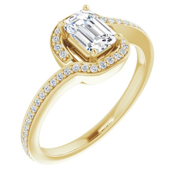 Bypass Halo-Style Engagement Ring Futer Bros Jewelers York, PA