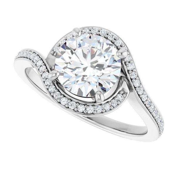 Bypass Halo-Style Engagement Ring Image 5 Futer Bros Jewelers York, PA