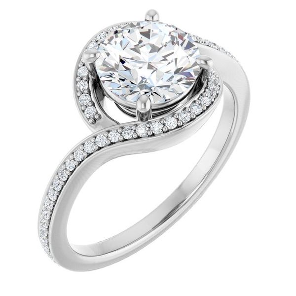 Bypass Halo-Style Engagement Ring Glatz Jewelry Aliquippa, PA