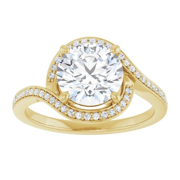 Bypass Halo-Style Engagement Ring Image 3 Futer Bros Jewelers York, PA