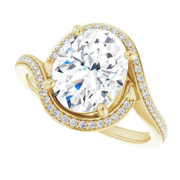 Bypass Halo-Style Engagement Ring Image 5 Glatz Jewelry Aliquippa, PA
