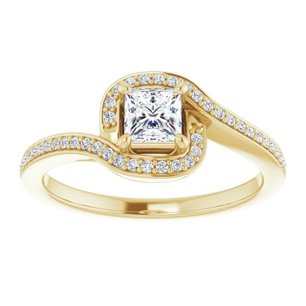 Bypass Halo-Style Engagement Ring Image 3 Mesa Jewelers Grand Junction, CO