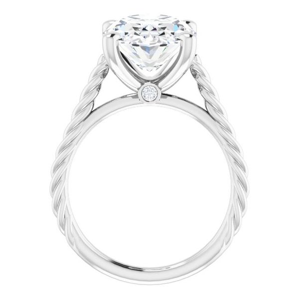 Solitaire Engagement Ring with Accent Image 2 Glatz Jewelry Aliquippa, PA