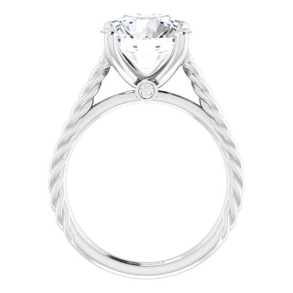 Solitaire Engagement Ring with Accent Image 2 Glatz Jewelry Aliquippa, PA