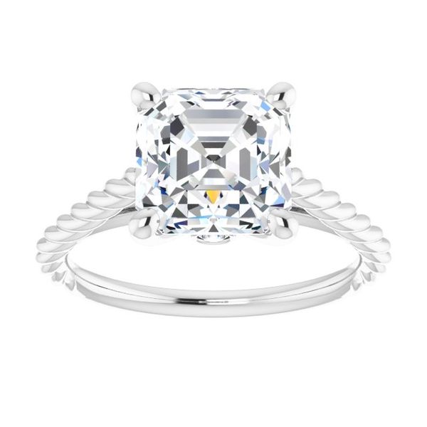 Solitaire Engagement Ring with Accent Image 3 Glatz Jewelry Aliquippa, PA