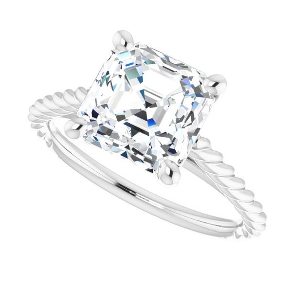 Solitaire Engagement Ring with Accent Image 5 Glatz Jewelry Aliquippa, PA