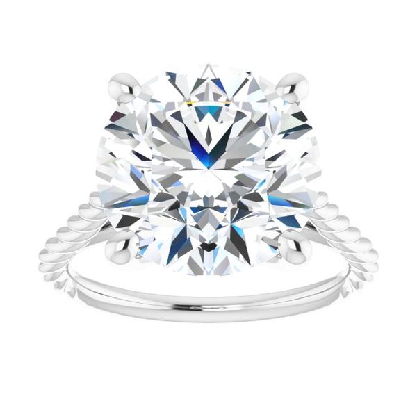 Solitaire Engagement Ring with Accent Image 3 Mesa Jewelers Grand Junction, CO