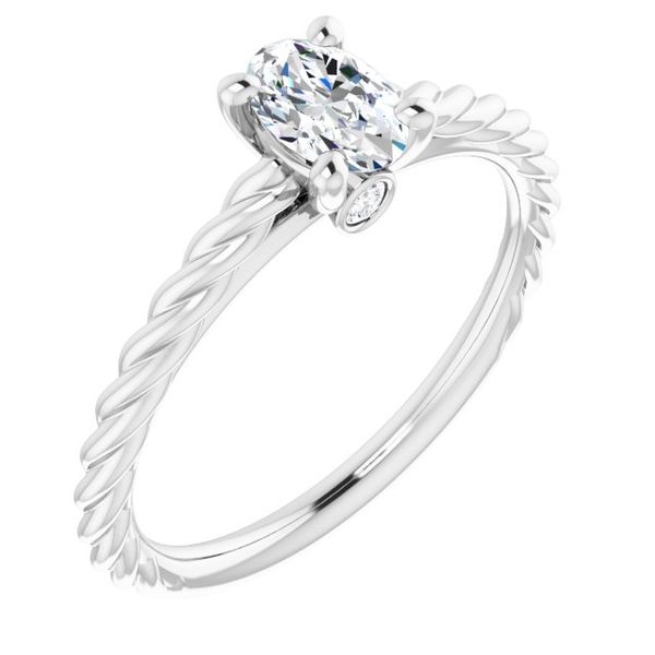 Solitaire Engagement Ring with Accent Glatz Jewelry Aliquippa, PA