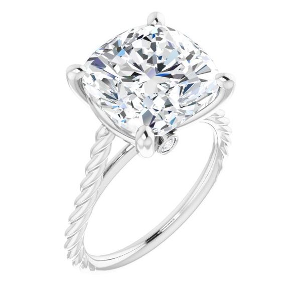 Solitaire Engagement Ring with Accent Michael Szwed Jewelers Longmeadow, MA