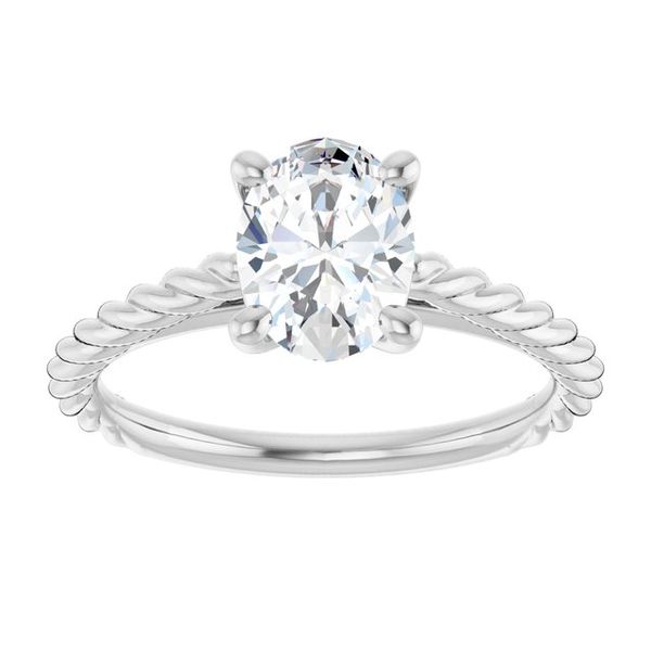 Solitaire Engagement Ring with Accent Image 3 Futer Bros Jewelers York, PA