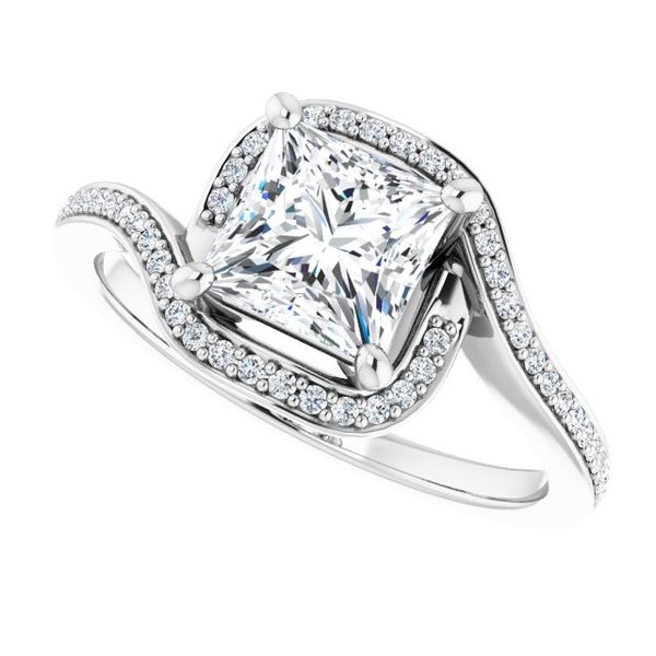 Bypass Halo-Style Engagement Ring Image 5 Mesa Jewelers Grand Junction, CO