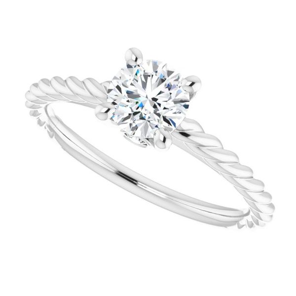 Solitaire Engagement Ring with Accent Image 5 Futer Bros Jewelers York, PA