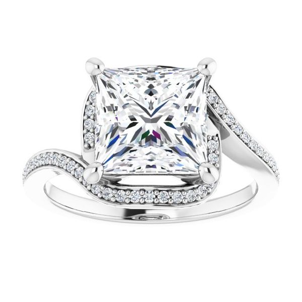 Bypass Halo-Style Engagement Ring Image 3 Mesa Jewelers Grand Junction, CO