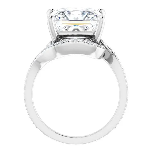 Halo-Style Bypass Engagement Ring