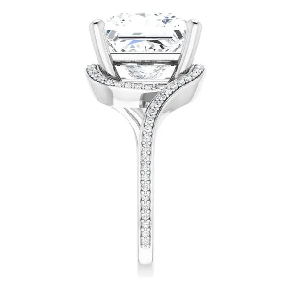 Halo-Style Bypass Engagement Ring