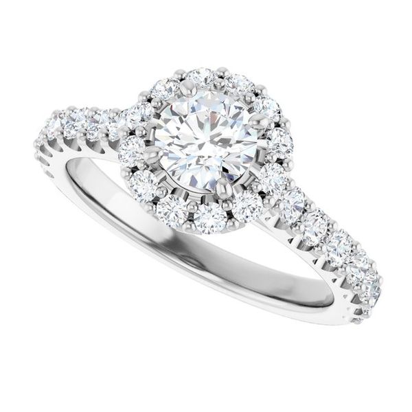 Halo-Style Engagement Ring Image 5 Vulcan's Forge LLC Kansas City, MO