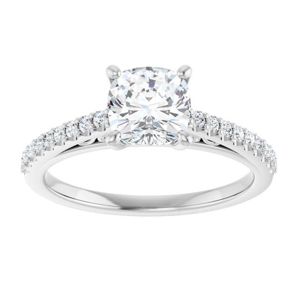 Cathedral-Style Engagement Ring Image 3 Michael Szwed Jewelers Longmeadow, MA