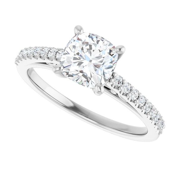 Cathedral-Style Engagement Ring Image 5 Michael Szwed Jewelers Longmeadow, MA