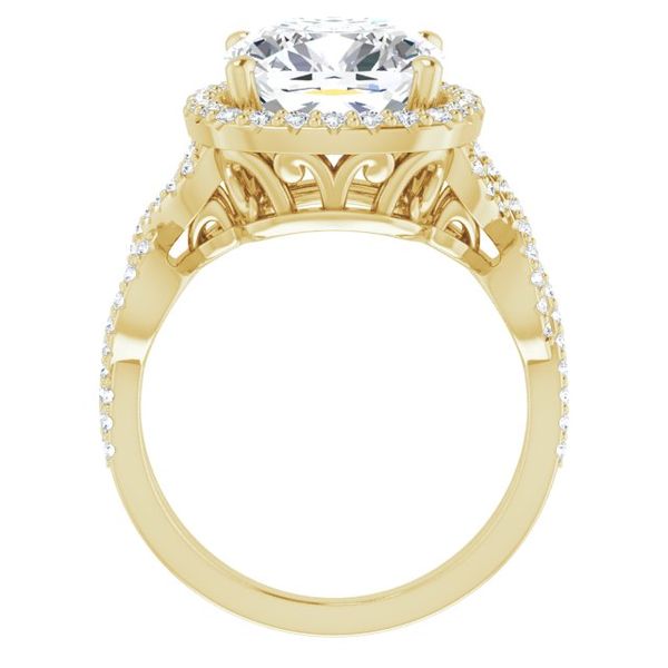 Infinity-Inspired Halo-Style Engagement Ring Image 2 Michael Szwed Jewelers Longmeadow, MA