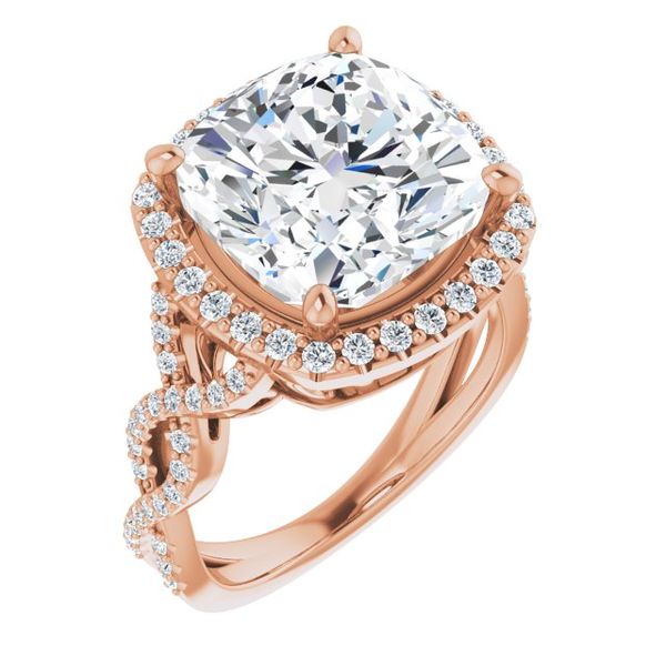 Infinity-Inspired Halo-Style Engagement Ring Michael Szwed Jewelers Longmeadow, MA